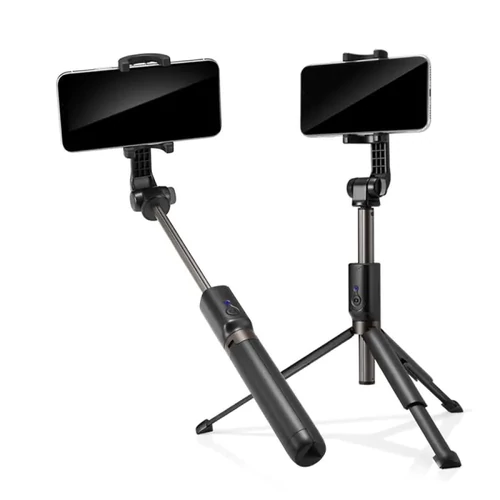 SPIGEN szelfibot (univerzális, alumínium tripod állvány, vezeték nélküli, 29-89cm nyél) FEKETE