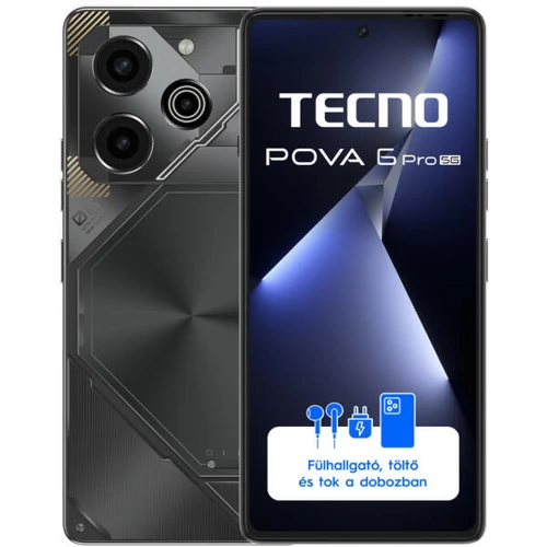 Tecno Pova 6 Pro 5G 12/256 Meteorit szürke (Android 14) mobiltelefon / okostelefon