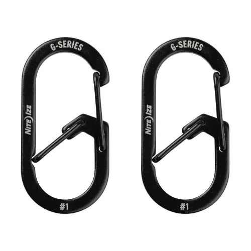 Nite Ize G -Series® dupla kamrás karabiner #1 - 2-es csomag - fekete