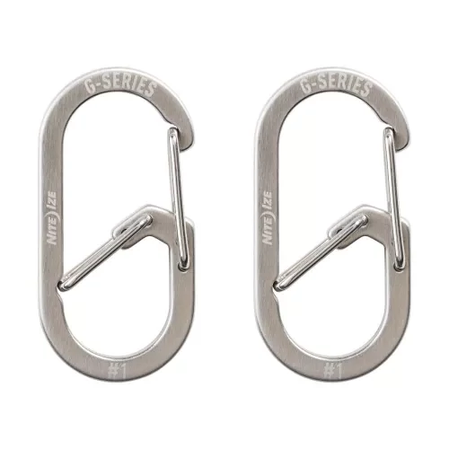 Nite Ize G -Series® dupla Kamara karabiner #1 - 2-es csomag - acél