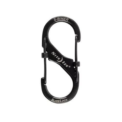 Nite Ize SlideLock karabiner #2 méret, fekete (LSB2-01-R3)