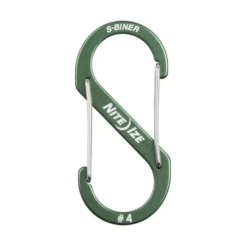 Nite Ize SBA4-08-R6 S-BINER® ALUMÍNIUM S (DUPLA) KARABINER #4 - OLÍVZÖLD