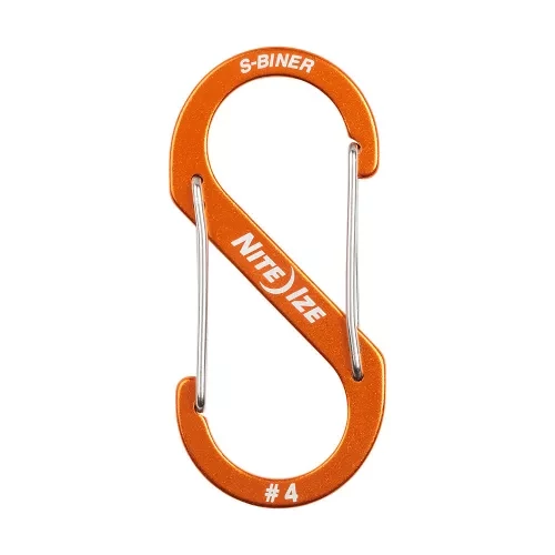Nite Ize SBA4-19-R6 S-BINER® ALUMÍNIUM S (DUPLA) KARABINER #4 - NARANCSSZÍN