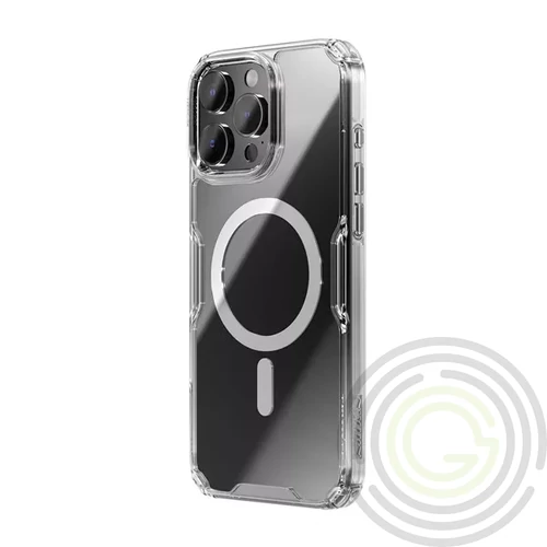 Nillkin Nature TPU Pro Apple iPhone 16 Pro Max mágneses hátlap tok, átlátszó