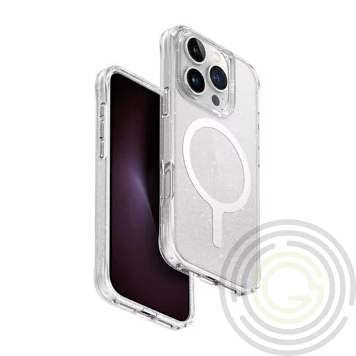 Uniq LifePro Xtreme iPhone 16 Pro Magsafe szilikon tok, áttetsző (csillám)