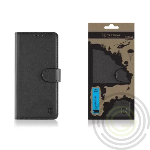 Tactical Field Notes Apple iPhone 16e flip tok, fekete