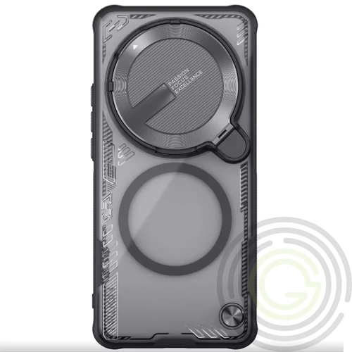 Nillkin Iceblade Prop Xiaomi 15 Ultra mágneses szilikon tok, fekete-átlátszó