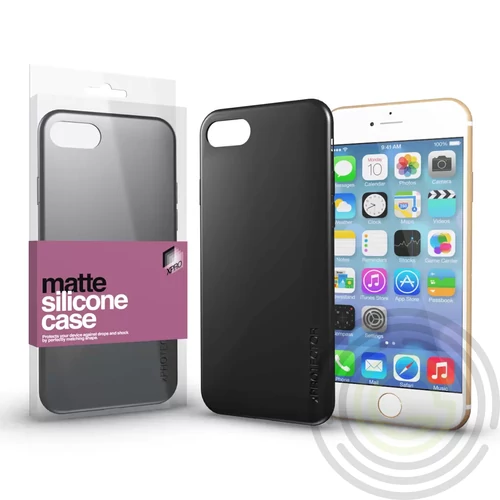 Szilikon matte tok ultra vékony fekete, Apple Iphone 7/8