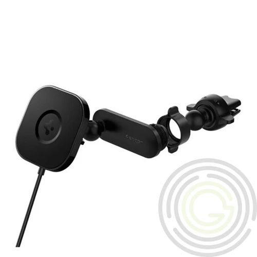 SPIGEN autós tartó (szellőzőre, állítható, 7.5W, wireless, MagSafe) FEKETE