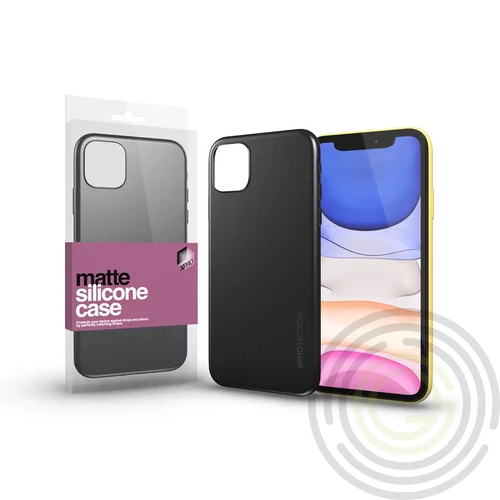 Szilikon matte tok ultra vékony fekete Apple iPhone 11 készülékhez (#118190)