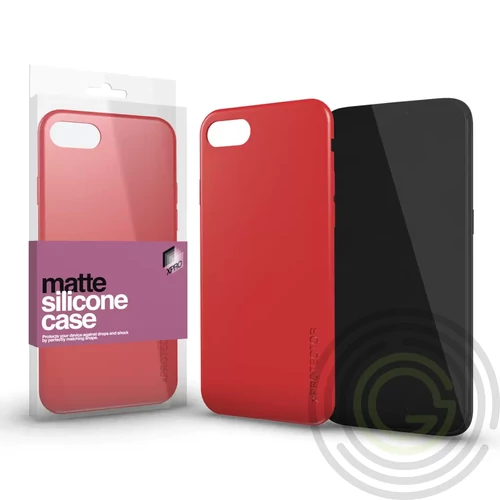 Szilikon matte tok ultra vékony piros Samsung S22 Ultra készülékhez