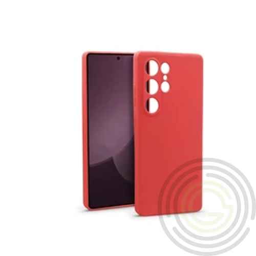 Soft Touch szilikon tok Slim piros Samsung S22 Ultra készülékhez