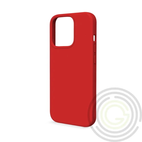 MagSafe rögzítésű Soft Touch Silicone Case Apple Iphone 13 Mini készülékhez - piros