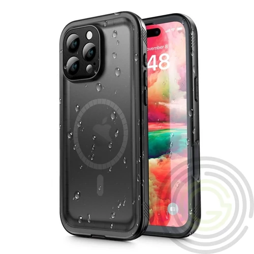 Tech-Protect Shellbox vízálló és ütésálló tok fekete MagSafe Apple iPhone 16 Pro készülékhez