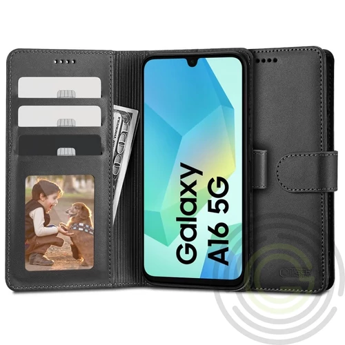 Tech-Protect fekete Waller Book / Flip tok kártyatartóval Samsung Galaxy A16 készülékhez