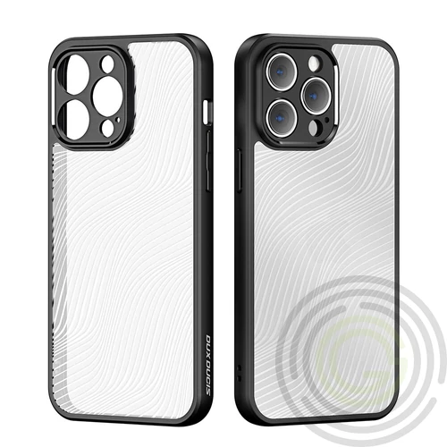 DUX DUCIS AIMO Apple iPhone 12  szilikon telefonvédő (ütésállóság, kameravédő, matt, hullám) FEKETE
