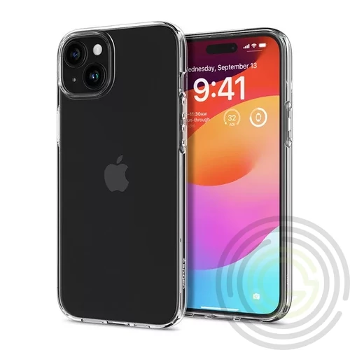 SPIGEN LIQUID CRYSTAL Apple iPhone 15 szilikon telefonvédő (ütésállóság, légpárnás sarok) ÁTLÁTSZÓ