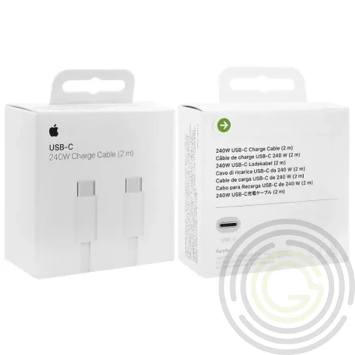 APPLE adatkábel (Type-C - Type-C, 240W, PD gyorstöltő, 200cm, szőtt borítás) FEHÉR