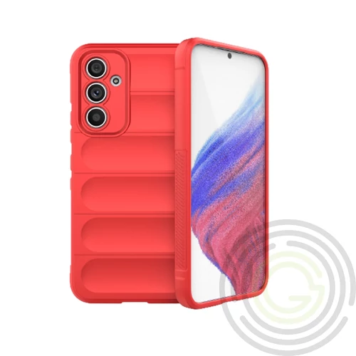 Samsung Galaxy A55 Szilikon telefonvédő (ütésállóság, kameravédő, 3D) PIROS