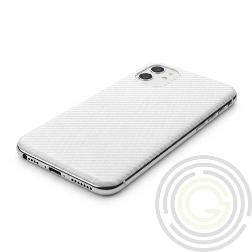 GIZMOprotect texturált fehér carbon mintás telefon hátlapi fólia