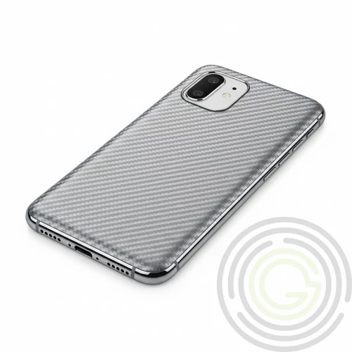 GIZMOprotect texturált ezüst carbon mintás telefon hátlapi fólia