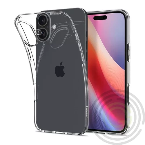 SPIGEN LIQUID CRYSTAL szilikon telefonvédő (ütésállóság, légpárnás sarok) ÁTLÁTSZÓ Apple iPhone 16