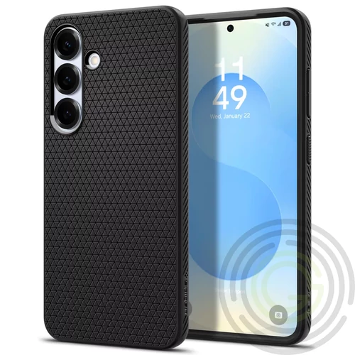 SPIGEN LIQUID AIR szilikon telefonvédő (ütésállóság, légpárnás sarok, FEKETE - Samsung Galaxy s25+