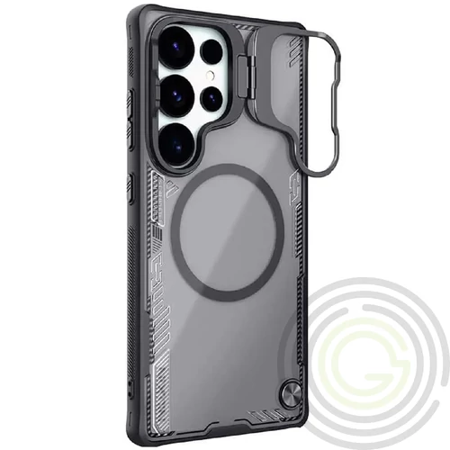 NILLKIN ICEBLADE PROP Samsung S25 Ultra szilikon telefonvédő (ütésállóság, kameravédő, kitámasztó)