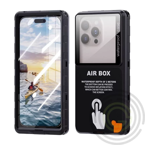 SHELLBOX AIRBOX 6.9 vízhatlan/vízálló tok, AQUA (univerzális, IP68, erős ütésállóság, 6.9" méret)