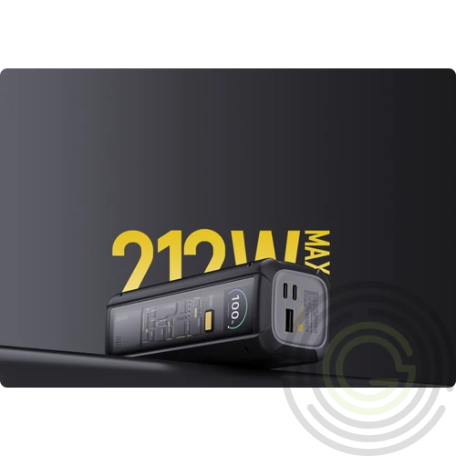 XIAOMI HYPERCHARGE vésztöltő 2 Type-C / USB aljzat (25000mAh, 212W, PD gyorstöltő, LED kijelző)