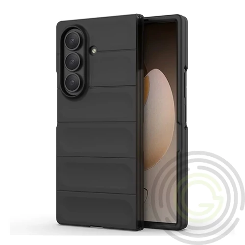 Samsung Galaxy Z Fold7 Szilikon telefonvédő (ütésállóság, kameravédő, 3D) FEKETE