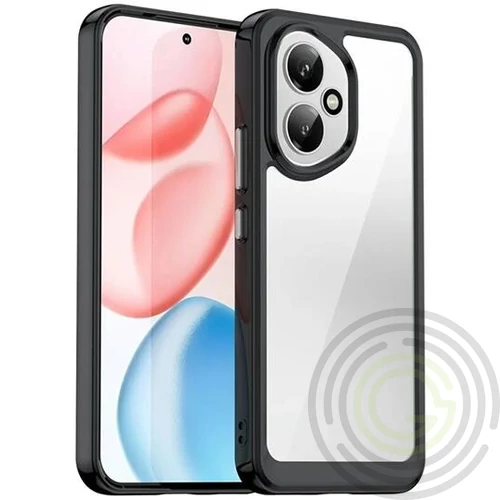 Honor 400 Szilikon telefonvédő (ütésállóság, átlátszó hátlap) FEKETE