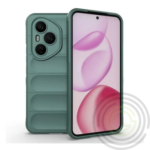 Honor 400 Szilikon telefonvédő (ütésállóság, kameravédő, 3D) SÖTÉTZÖLD