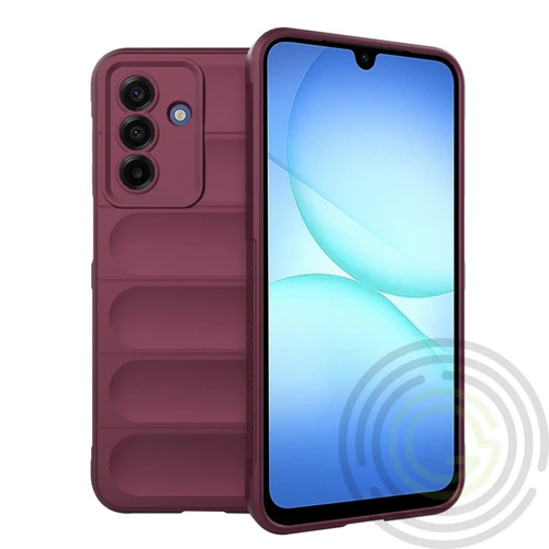 Szilikon telefonvédő (ütésállóság, kameravédő, 3D) BORDÓ - Samsung Galaxy A17 5G