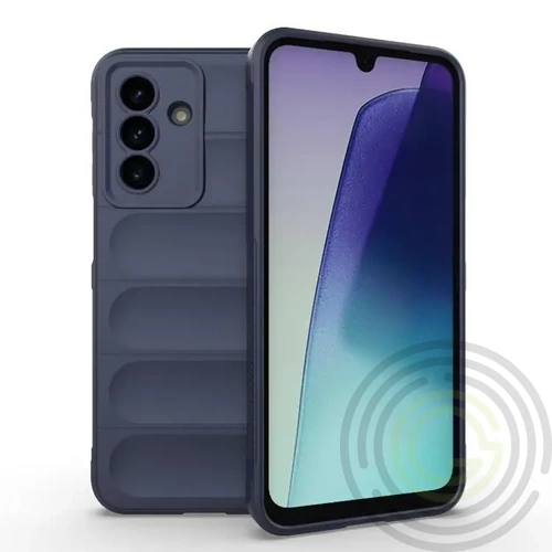 Szilikon telefonvédő (ütésállóság, kameravédő, 3D) SÖTÉTKÉK - Samsung Galaxy A17 5G