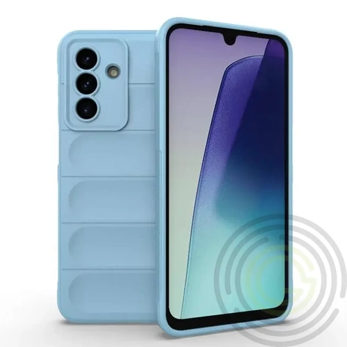 Szilikon telefonvédő (ütésállóság, kameravédő, 3D) VILÁGOSKÉK - Samsung Galaxy A17 5G