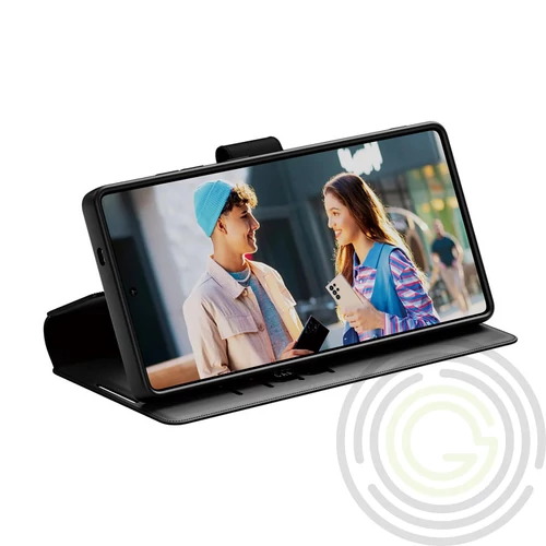 PANZERGLASS CARE WALLET tok álló, bőr hatású Samsung S25 FEKETE