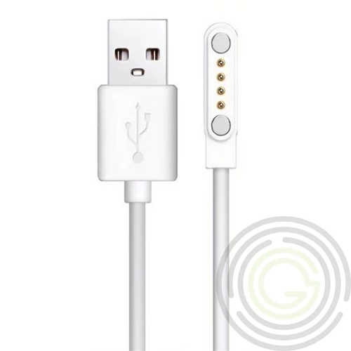 Töltőkábel USB (mágneses, 60cm, Gondosóra kompatibilis) FEHÉR
