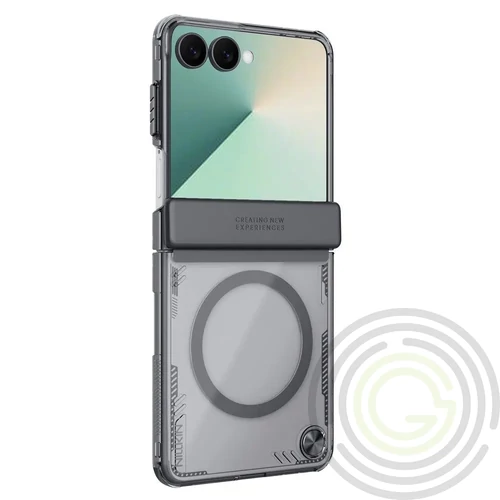 NILLKIN ICEBLADE szilikon telef onvédő  Samsung Z Flip7  kameravédő, kitámasztó, MagSafe, FEKET