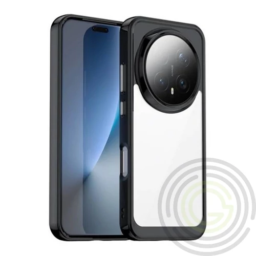Honor Magic 8 Pro Szilikon telefonvédő (ütésállóság, átlátszó hátlap) FEKETE