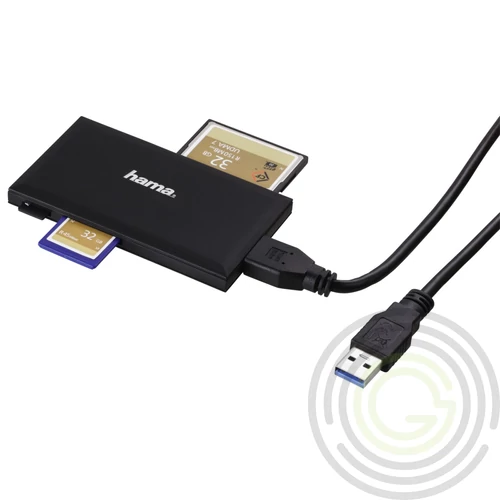 Hama USB 3.0 SUPERSPEED "SLIM" MULTI KÁRTYAOLVASÓ, FEKETE