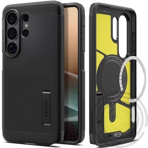 SPIGEN TOUGH ARMOR MAG Samsung S26 Ultra tok (ütésállóság, kitámasztó, MagSafe) SÖTÉTSZÜRKE