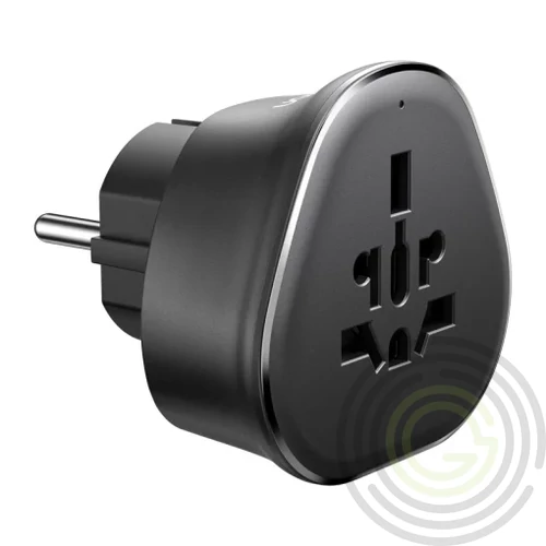 UGREEN S500 utazó töltő (10A, EU2 pin - EU, UK, US földelt) FEKETE