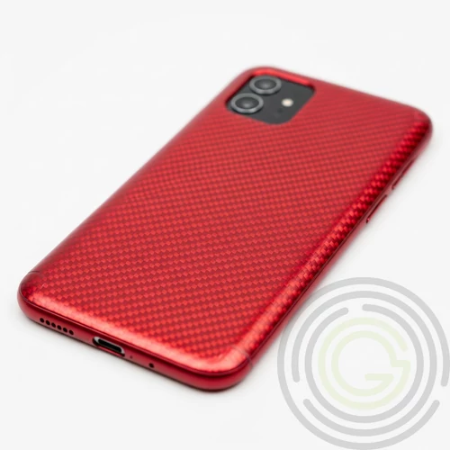GIZMOprotect texturált piros carbon mintás telefon hátlapi fólia