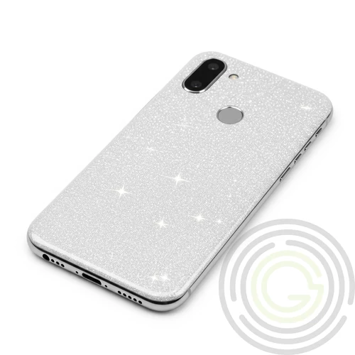 GIZMOprotect texturált fehér csillogó mintás telefon hátlapi fólia
