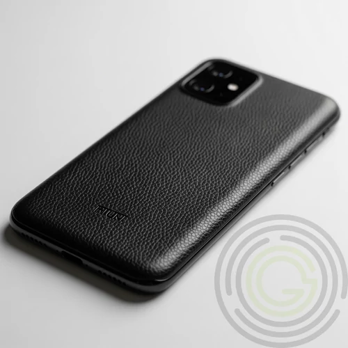 GIZMOprotect texturált fekete bőr mintás telefon hátlapi fólia
