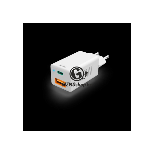 FIC E3 HÁLÓZATI USB &amp; TYPE-C TÖLTŐ, MINI „PD/QC” (38W)