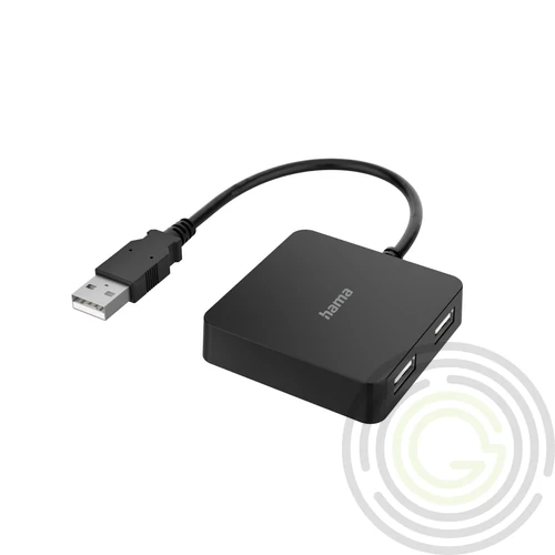 USB 2.0 HUB BUSPOWERED 1:4, FEKETE V2