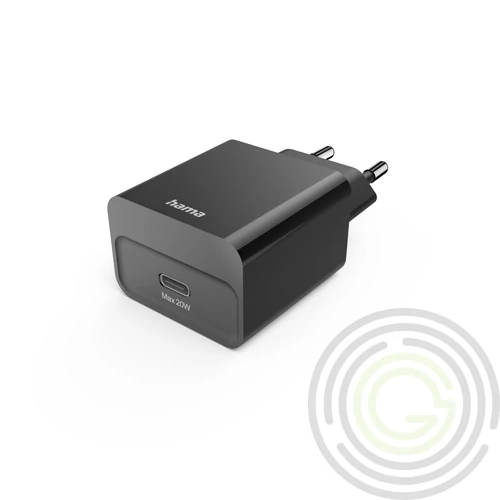Hama HÁLÓZATI TÖLTŐ (PD) 20W USB TYPE-C, FEKETE