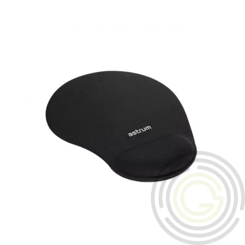 Astrum MP210 fekete egérpad szilikonos csuklótámasszal
